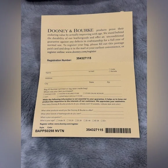 Dooney & Bourke Penn State Nittany Lions Navy Crossbody Bag with Dust Bag NEW - Picture 5 of 15